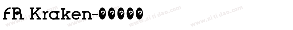 FR Kraken字体转换